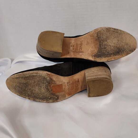 Vince Haider Black Suede Ankle Booties - Picture 2 of 8